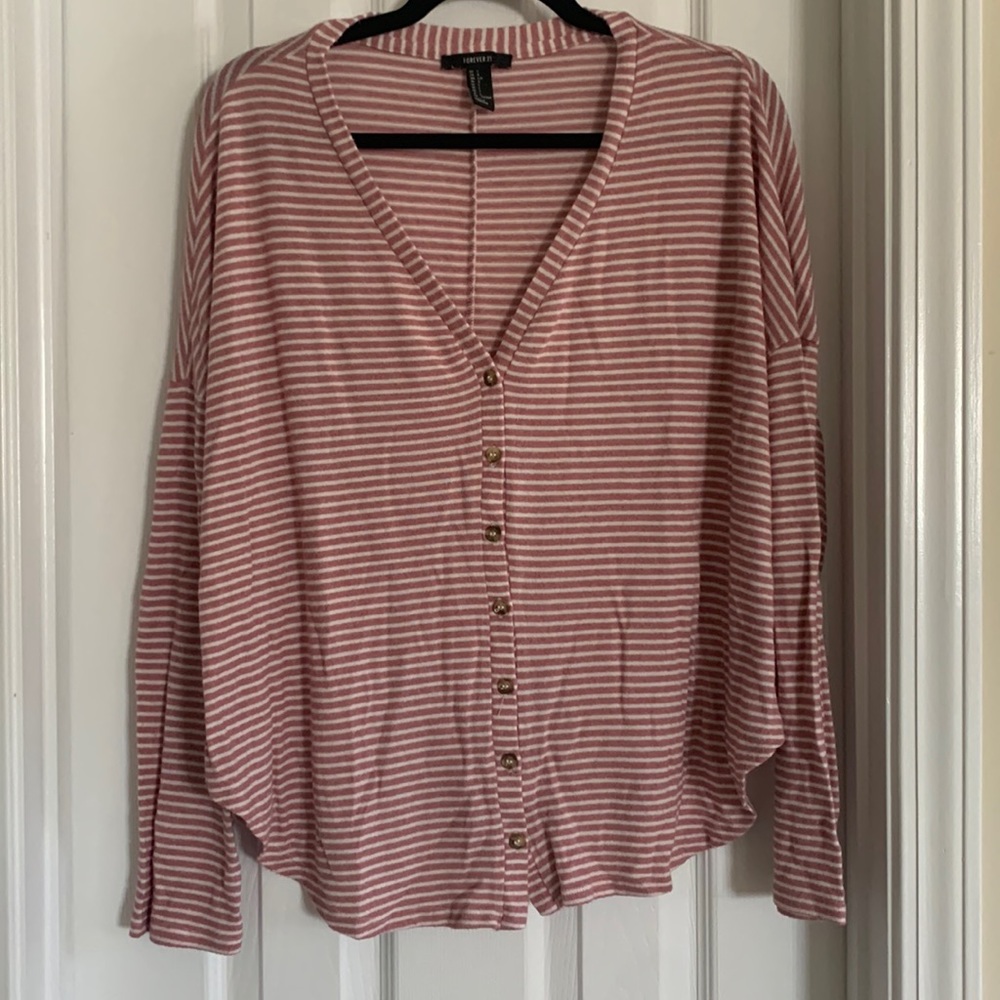 Forever 21 striped button up shirt